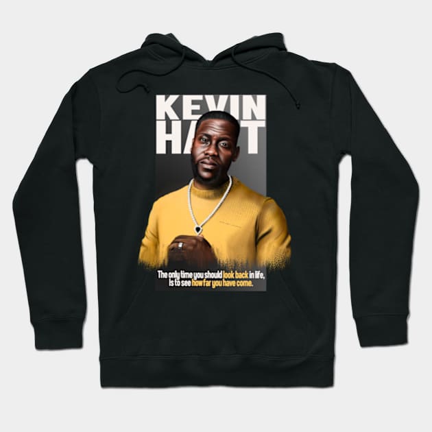 Kevin Hart Sticker Hoodie by SAN ART STUDIO 